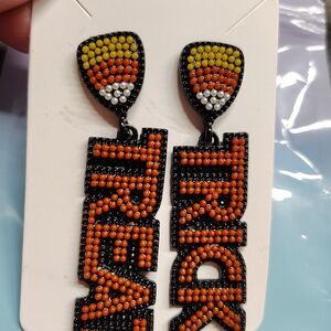 Halloween Beaded Trick or Treat Earrings